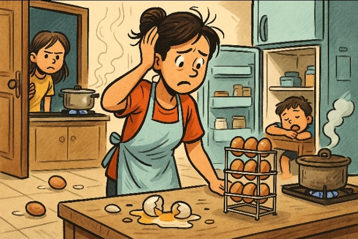 Telur Pecah dan Sarapan yang Kacau